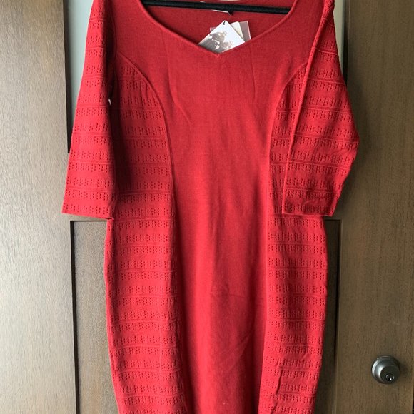 CRIMSON MILANO SHEATH DRESS (size L) NWT (never worn) - Picture 5 of 8
